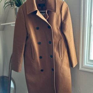 J. Crew Classic Camel Double-Breasted Wool Coat